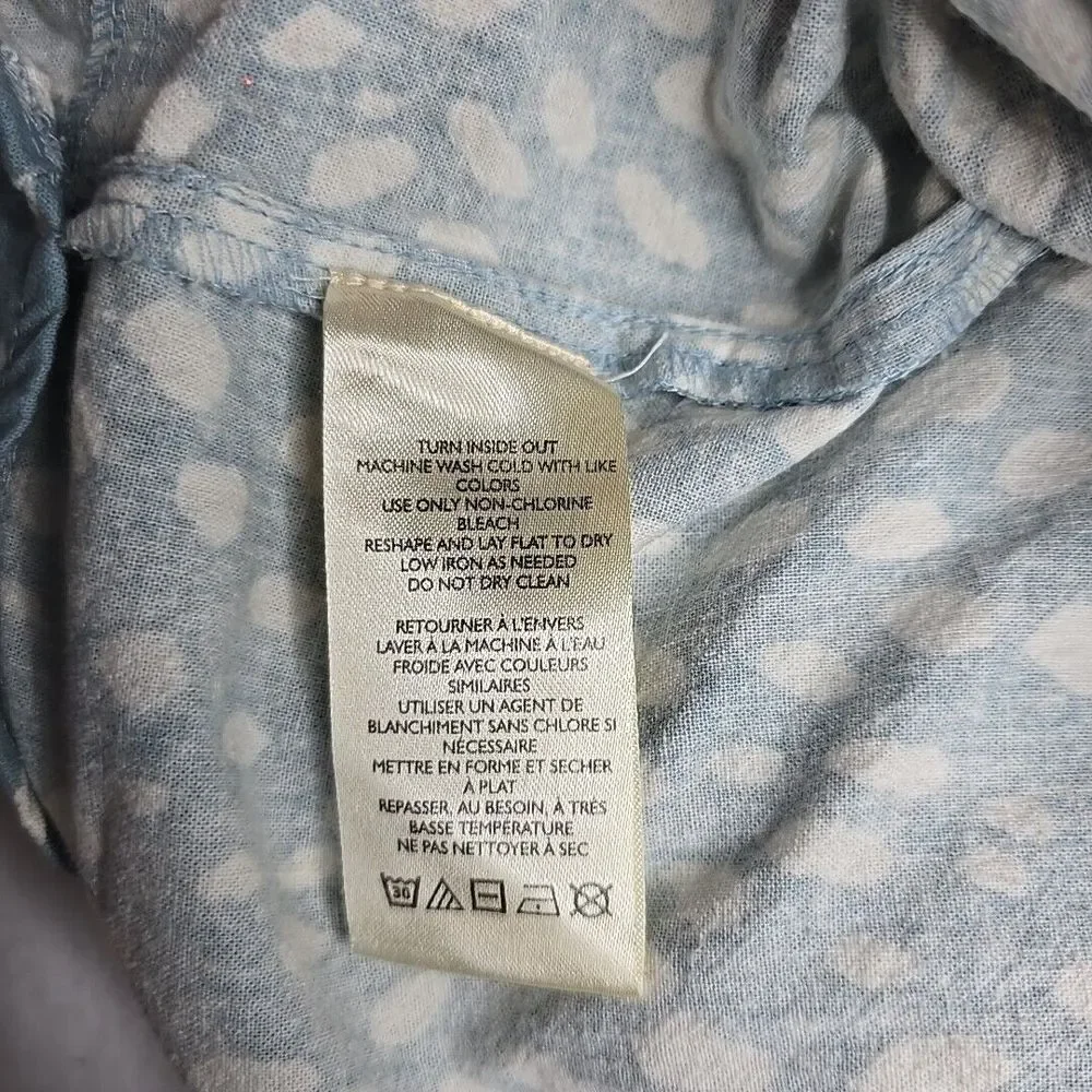 Free People Bennett Shorts high waisted w/ Side pockets‎ flowy size 8 Blue White